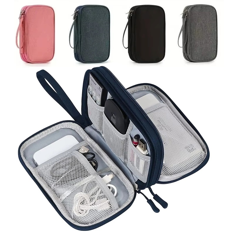 Tech Accessories Case - 방수 데이터 케이블 보관 가방, 휴대용