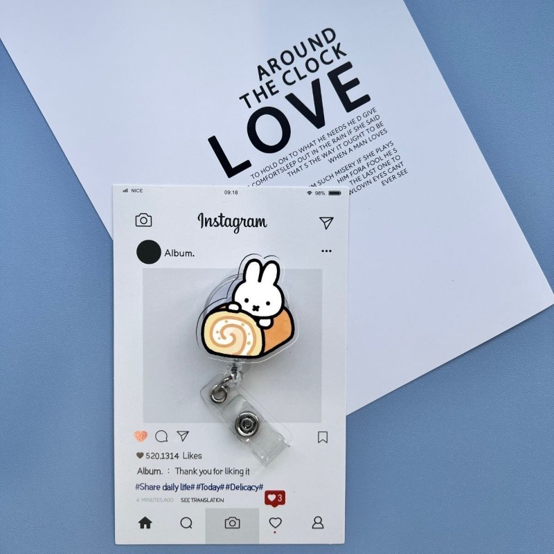 귀여운 미피 접이식 ID 배지 릴 카드 홀더 클립 직장 - Kawaii Tech Accessories 리뷰 및 가격