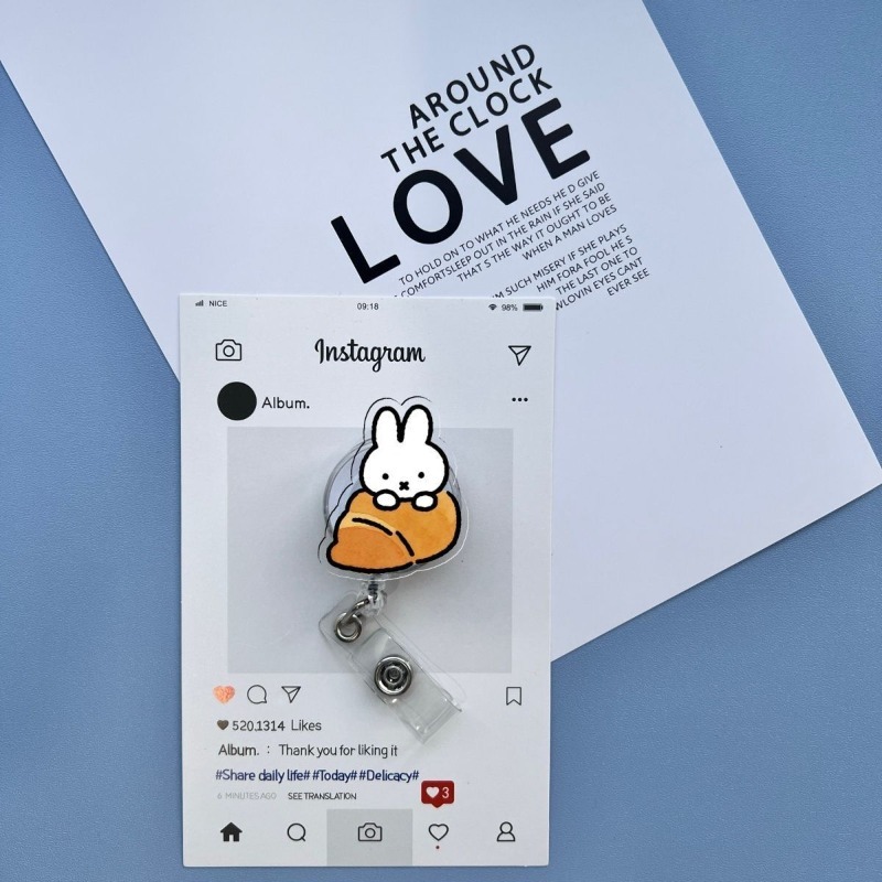 귀여운 미피 접이식 ID 배지 릴 카드 홀더 클립 직장 - Kawaii Tech Accessories 리뷰 및 가격